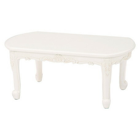 【VIOLETTA】 テーブル RT-1230AW ローテーブル ホワイト テーブル 白 白色 送料無料