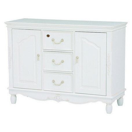 【HAMPTON】 キャビネット RCC-1583 キャビネット ホワイト ヴィンテージ調 引き出し 白 ビンテージ ひ..