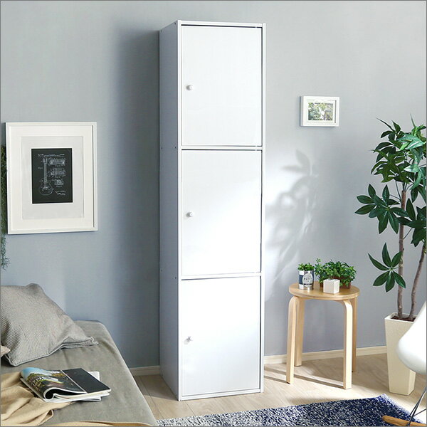 【レビュー特典】 マルチカラーボックス3D ドアタイプ 本棚 書棚 シェルフ カラーボックス ホワイト ブラウン 白 3扉 シンプル かわいい おしゃれ