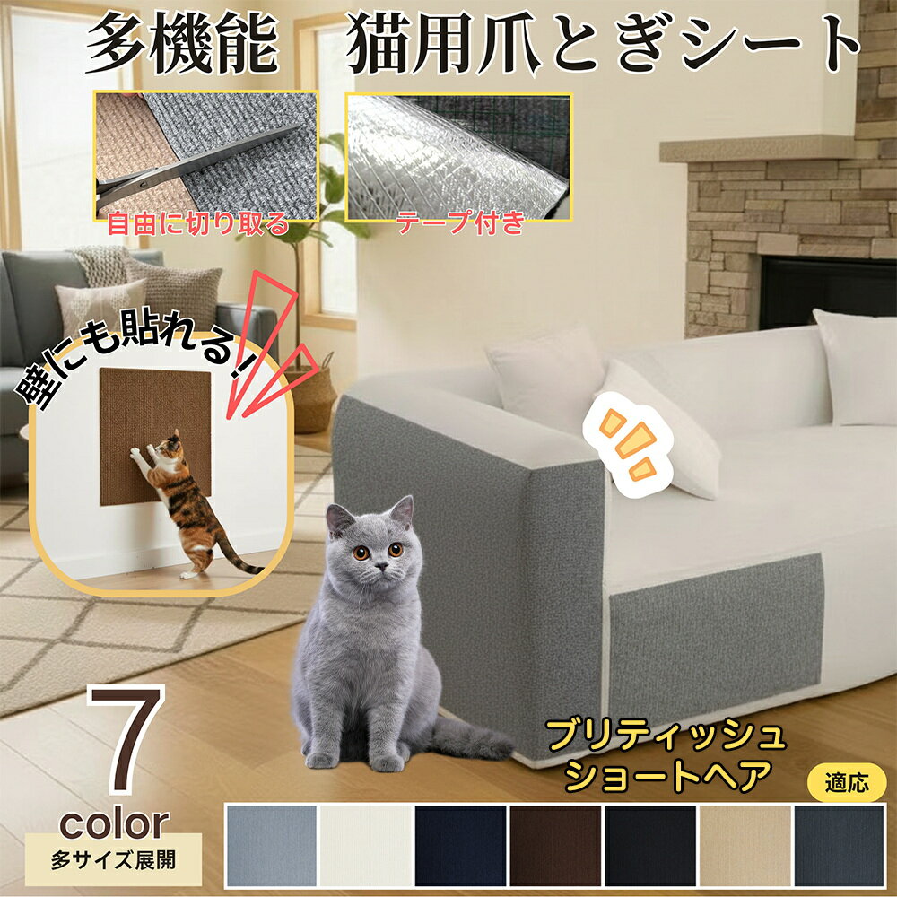 【5倍ポイント】ブリティッシュショートヘア British Shorthair 猫 爪とぎシート 貼って剥がせる ねこ ..