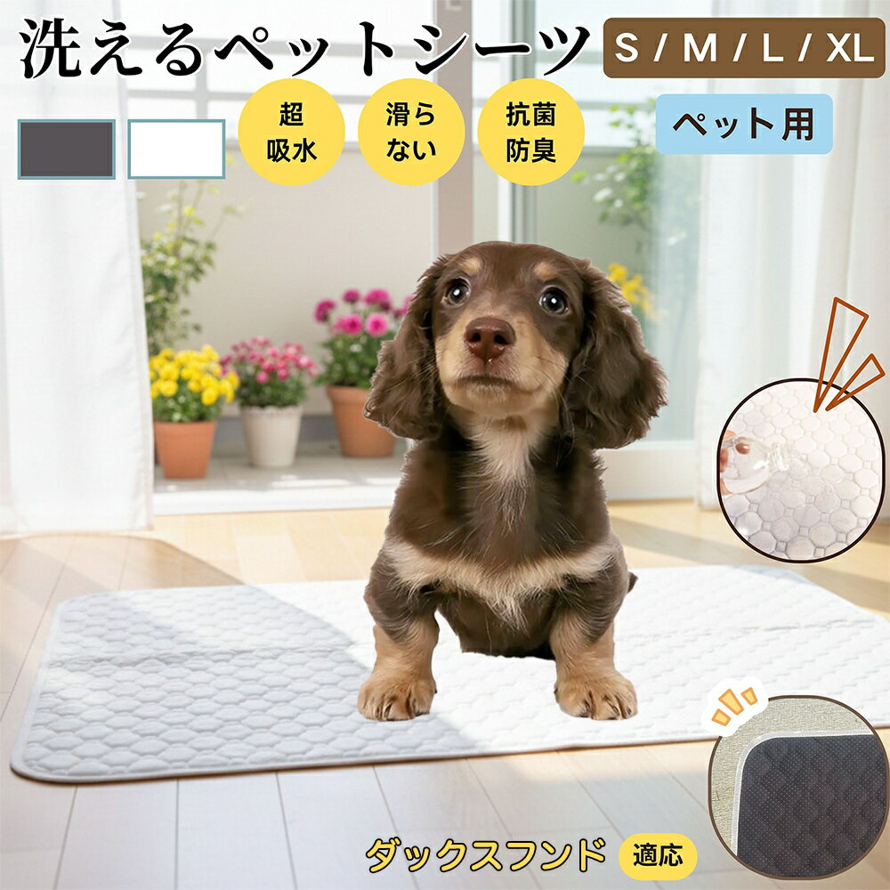 【5倍ポイント】ダックスフンド 洗える ペットシーツ 防水 おしっこマット 犬 猫 超吸収 速乾 滑り止め 漏れ防止 介護用 ペット用マット トイレシート 猫用 犬用 小型犬 中型犬 大型犬 多頭飼い対応 省エネ再利用