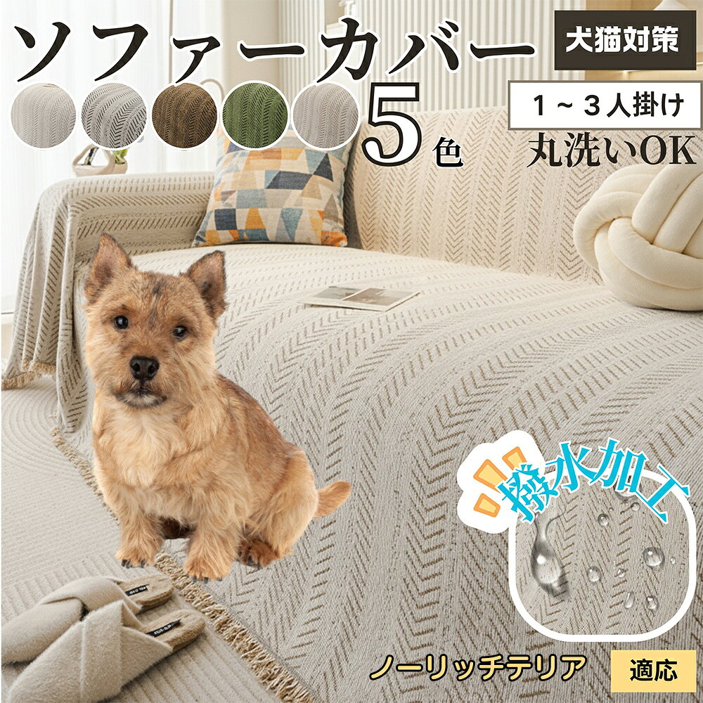 「最大15%オフクーポン」 ノーリッチテリア（Norwich Terrier） ソファーカバー 北欧風 おしゃれ 洗える 防水 マルチカバー ソファパッド 2人掛け 3人掛け 肘付き 肘なし 犬 猫 傷防止 汚れ防止 滑り止め対応 四季通用 ブランケット 新生活インテリア