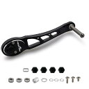 HEIGHTEN 80/90mm ベイト リール ハンドル(ノブ無し)シマノ(SHIMANO) ダイワ(DAIWA) アブ(Abu) ベイトリール 通用 Ach Series (ブラック) (795)