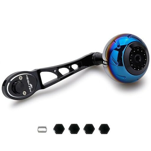 HEIGHTEN 80/90mm リール ハンドル 45mm ハンドルノブ シマノ(SHIMANO) ダイワ(DAIWA) アブ(Abu) ベイトリール 通用 Aurora Ach Series (オールブラック) (797) HEIGHTEN 80/90mm リール ハンドル 45mm ハンドルノブ シマノ(SHIMANO) ダイワ(DAIWA) アブ(Abu) ベイトリール 通用 Aurora Ach Series (オールブラック) (797)