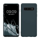 kwmobile スマホケース Samsung Galaxy S10対応 ケース - 耐衝撃 滑り止め ソフト TPU シリコン - ダーク スレート