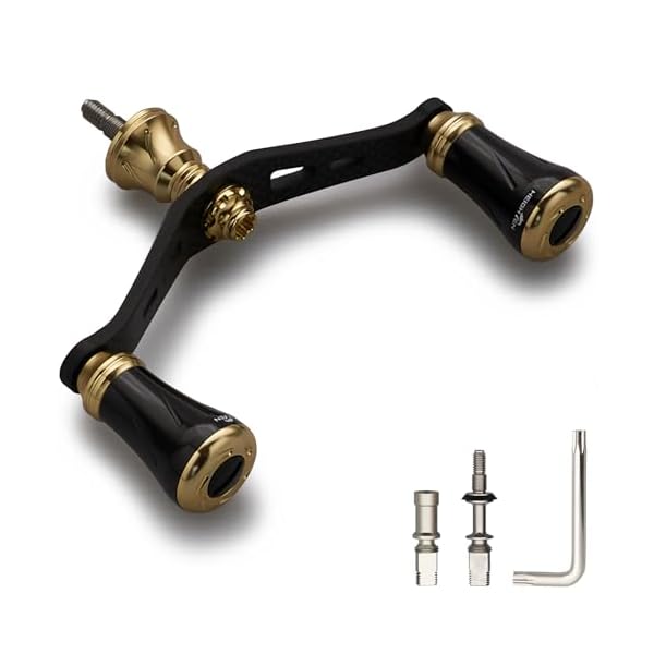 HEIGHTEN 90mm リール ハンドル シマノ ダイワ 通用 1.5K炭素布 カーボンクランクハンドル スピニング..