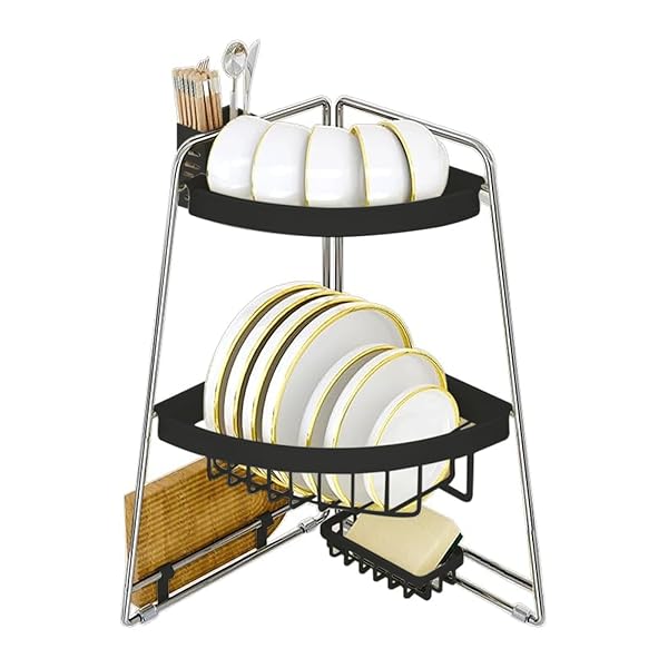 ママ倉 水切りラック 食器 シンク上水切りラック 幅30 キッチン 食器乾燥 収納 三角 一人暮らし 水切り..