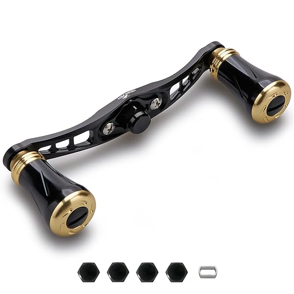 HEIGHTEN 92mm リール ハンドル 19mm ノブ搭載 シマノ(SHIMANO) ダイワ(DAIWA) アブ(Abu) 通用 ベイト..