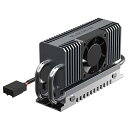 ElecGear EL-80X 内蔵SSD対応のクーラー、2x ヒートパイプ + ソリッドアルミニウムヒートシンクPWM 冷却ファン付き、M.2 2280 PCIe NVMe および SATA SSD用極端なGen4ゲーミングSSDの熱放散、サーマル
