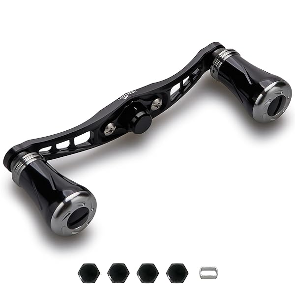 HEIGHTEN 92mm リール ハンドル 19mm ノブ搭載 シマノ(SHIMANO) ダイワ(DAIWA) アブ(Abu) 通用 ベイト..