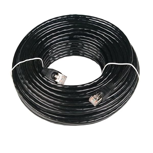40m CAT5e 屋外仕様 2重被覆 LANケーブル 屋外用 POE対応 ランケーブル 難燃性 耐候性 高耐久 専用ピン付