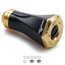 HEIGHTEN 23mm リール ハンドル ノブ 9.5g 10色 シマノ ダイワ 通用 (Shimano) Type A (Daiwa) Type S 用 70航空アルミ製 Tornado Series (ブラック/ゴールド) (14)
