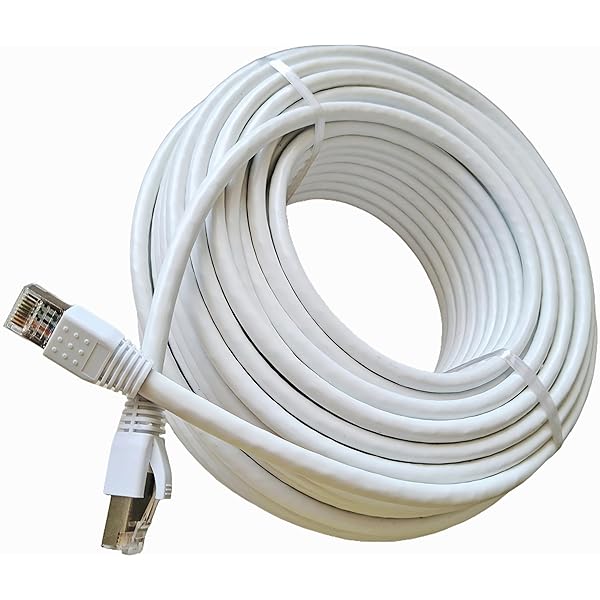 5M CAT6 白色 屋外高耐久LANケーブル(カテゴリー6) 2重被覆 屋外用 30年の屋外耐候性PE(ポリエチレン) PoE 専用ピン付 紫外線 耐候性 防水 屋外仕様 ランケーブル ホワイト