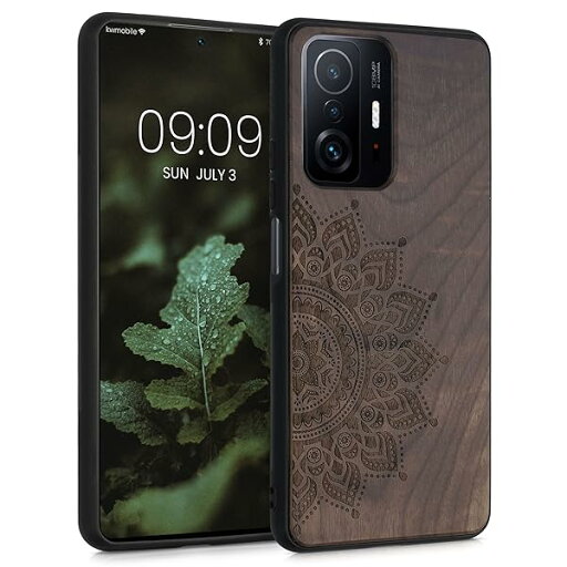 kwmobile スマホケース Xiaomi 11T / 11T Pro対応 ケース - 携帯ケース TPUバンパー ナチュラル 木製 ライジングサンデザイン kwmobile スマホケース Xiaomi 11T / 11T Pro対応 ケース - 携帯ケース TPUバンパー ナチュラル 木製 ライジングサンデザイン
