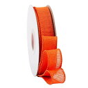 【Ribbonitlux】幅25mm バーラップワイヤーリボン 長さ18m ギフト包装、蝶結びの作り方、ナチュラルなウェディングの装飾、クリスマスツリーの飾りに...