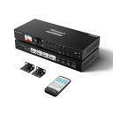 TESmart HDMI マトリックス 4入力4出力 シームレス切り替え器 1080p@60Hz 4x4 切替器 4PC4ディスプレイ用 スプリッター オーディオ出力ポート4つ シーンプリセット機能 メモリ機能 LANとRS232制御 LCD表示、カ