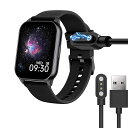 Lamshaw for UPDEI スマートウォッチ ケーブル, USB 磁気充電ケーブル 磁気吸着 1メートル UPDEI L55 1.96インチ スマートウォッチに対応 (ブラック)