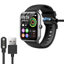 Lamshaw for Segick スマートウォッチ ケーブル, USB 磁気充電ケーブル 磁気吸着 1メートル コンパクト 持ち運び便利 Segick kw105 / Vialove kw105 1.9インチスマートウォッチ対応 (ブラック)