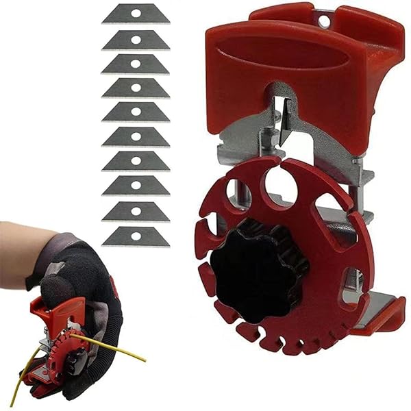 TiiCo 皮むき機 工具 ケーブルストリッパー 10枚替え刃付き 銅線被覆剥き機 電線皮むき機 手動 剥線機 ..