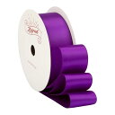 【Zofrud】サテンリボン幅38mm x 9m巻 - 手芸、ラッピング、 花束、ウェディングに最適 (パープル)