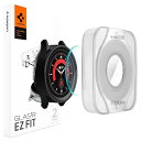 Spigen EZ Fit ガラスフィルム Galaxy Watch 5 Pro 45mm 用 貼り付けキット付き Galaxy Watch5 pro 45mm 対応 保護 フィルム 2枚入