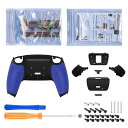 eXtremeRate ps5コントローラーBDM-010&BDM-020に対応用プログラムできる背面パドルプラスティック製ライズリマップキット、ps5コントローラーに対応用アップグレードボードとラバー付き再設計された黒いバックケース&黒い背面ボタン