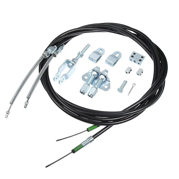 ACROPIX ユニバーサル 車の駐車ブレーキケーブルキット 置換 ブラック 11個