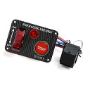ACROPIX レーシングカー点火スイッチパネル DC 12V エンジンスタート プッシュボタン レッドLED トグル - 1個