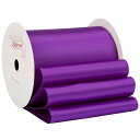 【Zofrud】サテンリボン幅89mm x 9m巻 - 手芸、ラッピング、 花束、ウェディングに最適 (パープル)