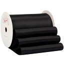 【Zofrud】サテンリボン幅100mm x 9m巻 - 手芸、ラッピング、 花束、ウェディングに最適 (ブラック)