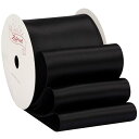 【Zofrud】サテンリボン幅63mm x 9m巻 - 手芸、ラッピング、 花束、ウェディングに最適 (ブラック)