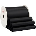 【Zofrud】サテンリボン幅89mm x 9m巻 - 手芸、ラッピング、 花束、ウェディングに最適 (ブラック)