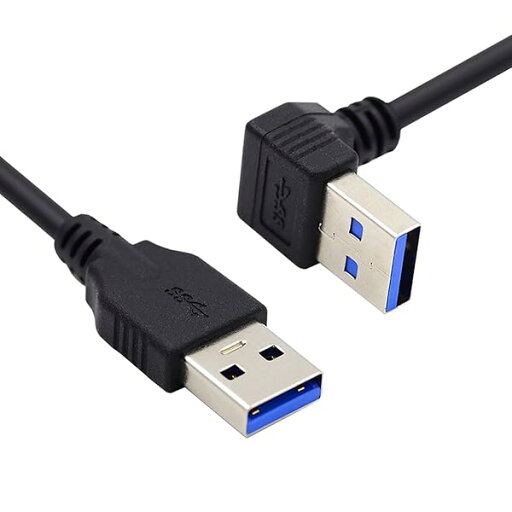 CY角度USB 3.0 A型オスから直型3.0 A型データ5 Gbpsケーブル90度上向き角度40 cm CY角度USB 3.0 A型オスから直型3.0 A型データ5 Gbpsケーブル90度上向き角度40 cm