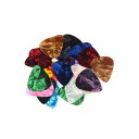 Musiclily 0.7mmギターピック 20枚セットMedium プラスチック多種多色 (カラフル)