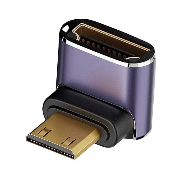 CY 8KケーブルダウンアングルミニHDMIオスからHDMI 2.1メス UHD延長ゴールドコンバーターアダプター 8K..