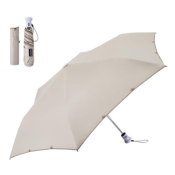 konciwa 刺繍の日傘 UVカット100 完全遮光 遮熱 折りたたみ傘 軽量 折り畳み 熱中症対策 日焼け止め 肌を守る 折畳み晴雨兼用 耐風頑丈 携帯便利...