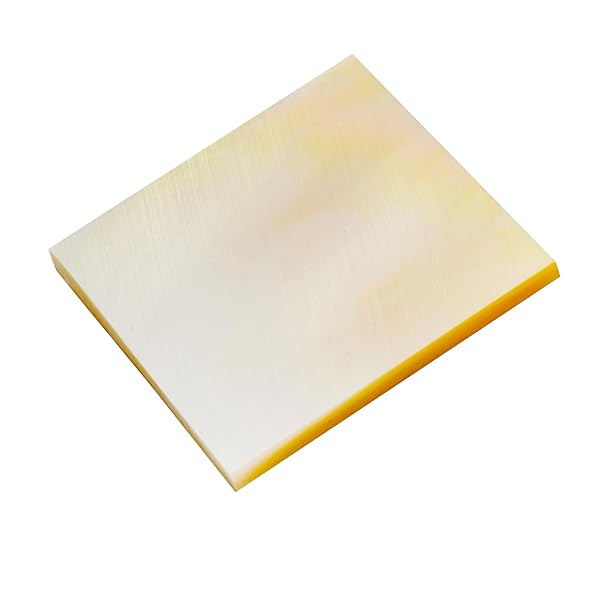 Musiclily Proギター用インレイ板材 ナチュラル マザーオブパール貝製50x25x2mm、黄パール