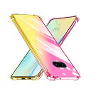 Xperia8 ケース クリア 透明 TPU ソフト SOV42 ケース 耐衝撃 軽·薄 全面保護 黄ばみなし グラデーション レンズ保護 傷防止 滑り防止 エクスペリア8 スマホケース ピンク+ゴールド SJ76.112