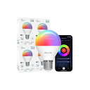 ORALUCE スマート LED電球 E17口金 40W相当 調光調色 スマートライト マルチカラー 1600万色RGB 昼白色~電球色 Alexa/Google Home対応 ハブ不要 遠隔操作 取扱説明書付 4個入 LDA5F-E17/4P