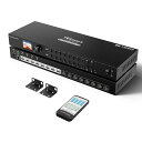 TESmart HDMI マトリックス 8入力8出力 シームレス切り替え器 PAP機能対応 1080p@60Hz 8x8切替器 8PC8ディスプレイ用 スプリッター オーディオ出力ポート4つ シーンプリセット機能 メモリ機能 LANとRS232制御