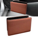 LKCCTK 多機能車載収納ケース 車用ゴミ箱 車内収納ボックス 引っ掛け式 折りたたみ可能 省スペース設計 ドア センターコンソール シート後ろに対応 (ブラウン)