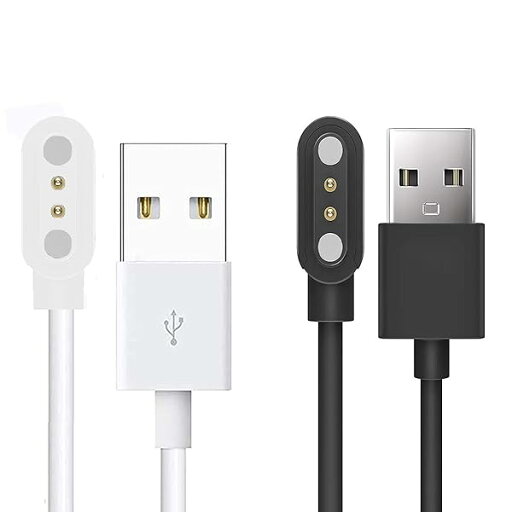 Lamshaw for fusho スマートウォッチ ケーブル, USB 磁気充電ケーブル 磁気吸着 1メートル 対応 fusho NX9 1.39インチ スマートウォッチ用 (ブラック+ホワイト) Lamshaw for fusho スマートウォッチ ケーブル, USB 磁気充電ケーブル 磁気吸着 1メートル 対応 fusho NX9 1.39インチ スマートウォッチ用 (ブラック+ホワイト)