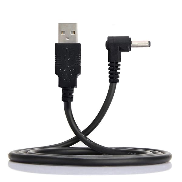 YC° CY USB 2.0 Aタイプオスから直角 3.5 x 1.35mm DC 5V 電源プラグバレルコネクター 90度充電ケーブル