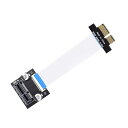 Xiwai PCI-E Express 1X スロットライザーカードエクステンダー ロープロファイル リボン フレックス 再配置延長ケーブル 90度角度