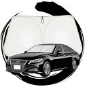 ruiya トヨタ クラウン 220 専用 サンシェード フロントガラス用 パラソル 車用サンシェード UVカット 日よけ 車中泊 折り畳み式 カスタムパーツ