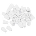 PATIKIL ベルエンドストッパー 20個入り コードロープロック 巾着袋用 プラスチック素材 ホワイト