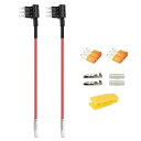 KILIGEN 2 個の Micro3 ヒューズタップ回路追加、3 ATM ヒューズタップブレードヒューズ Micro3 ブレードヒューズホルダー回路追加ヒューズ TAP アダプター 2 個の 5Amp ヒューズとヒューズプラー付き(2)