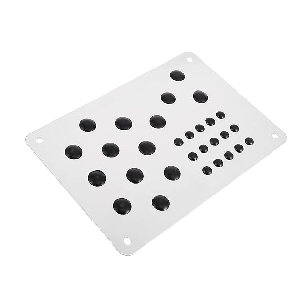 ACROPIX フロアマット フットヒールプレート ユニバーサル ブラック シルバートーン 1個