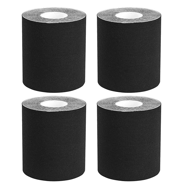 4巻入 テーピングテープ キネシオ テープ 筋肉・関節をサポート 伸縮性強い 汗に強い パフォーマンスを..