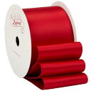 【Zofrud】サテンリボン幅50mm x 9m巻 - 手芸、ラッピング、 花束、ウェディングに最適 (レッド)